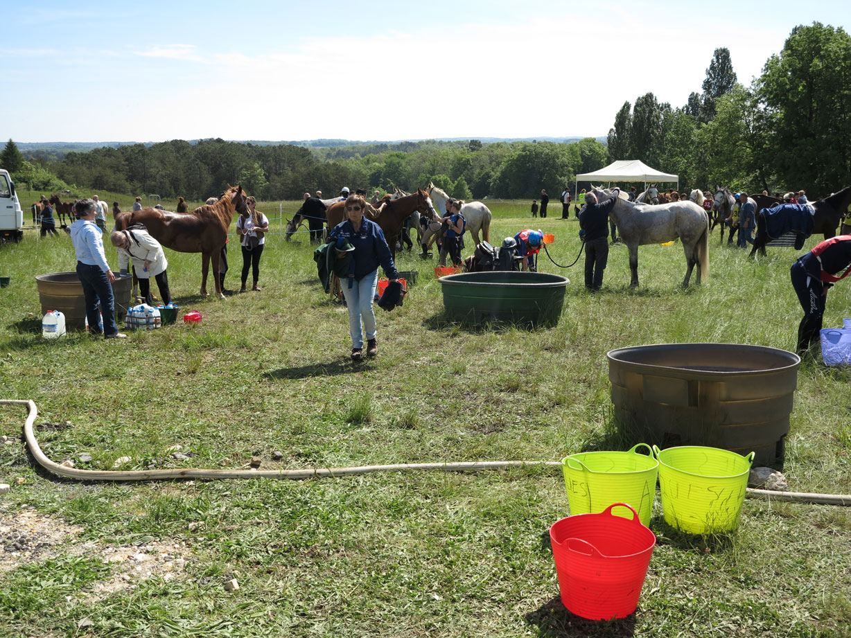 Course d'endurance à cheval autour de la Bastide de Beaumont